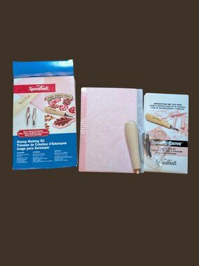 Vintage Speedball Stamp Making Kit – Speedy-Carve Block + Tools